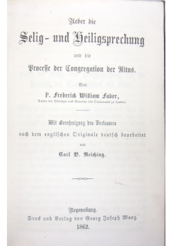 Selig- und Heiligsprechung, 1862r.