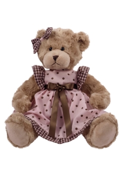 Misia Daizy sukienka różowa groszki falbanka 33cm