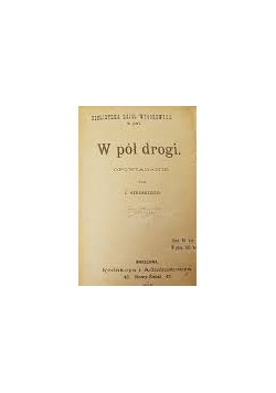 Wpół drogi, tom II, 1901