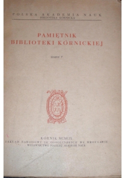 Pamiętnik Biblioteki Kórnickiej