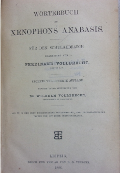 Worterbuch zu xenophons anabasis, 1886r