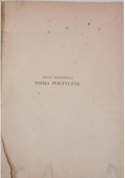 Pisma poetyczne, ok. 1930 r.