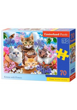 Puzzle 70 Kittens with Flowers CASTOR