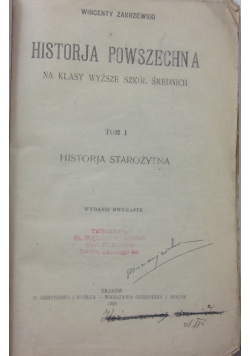 Historja powszechna na klasy wyższe szkół średnich, 1923 r.