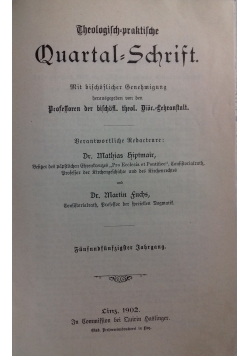 Theologisch-praktische Quartal-Schrift., 1902 r.