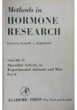 Methods in hormone research, volume IV