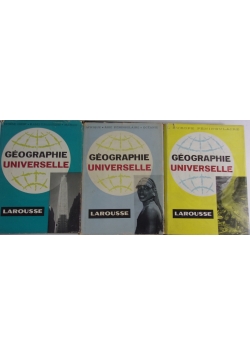 Geographie universelle tom I-III