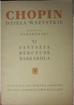 XI Fantazja Berceuse Barkarola