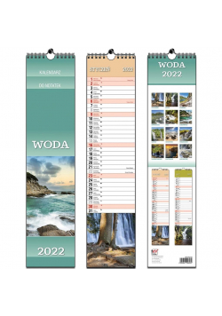 Kalendarz 2022 paskowy 13 planszowy Woda