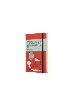 Kalendarz 2019 dzienny Moleskine 12M L edycja limitowana PEANUTS, twarda oprawa, czerwony
