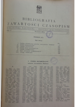 Bibliografia zawartości czasopism, Rocznik 1973