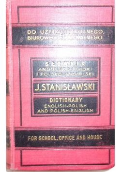 Słownik angielsko - polski, polsko- angielski, 1933 r.