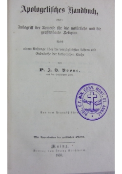 Apologetisches Handbuch , 1858r.