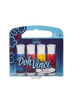 Play-Doh DohVinci Tuby Deco Pop 4 sztuki, Nowa