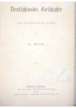 Deutschland Gesichte, 1878 r.