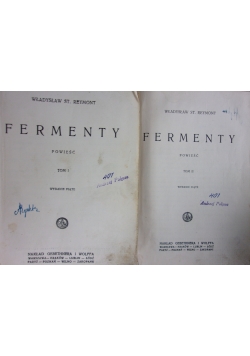 Fermenty tom I,II, 1928 r.