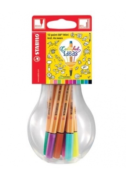 Cienkopis Point 88 mini color. ideas 12kol.STABILO