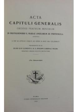Acta Capituli Generalis