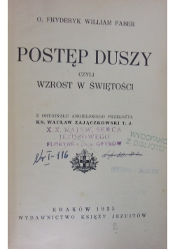 Postęp Duszy ,1935 r.