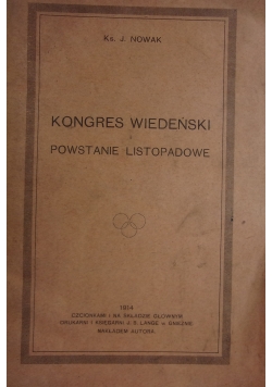Kongres wiedeński i powstanie listopadowe, 1914 r.