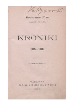 Kroniki 1878-1878, 1895 r.