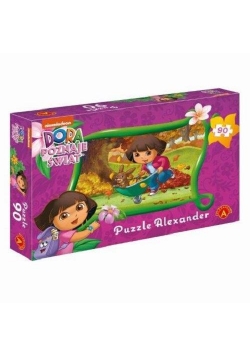 Puzzle - 90 DORA Poznaje Świat Jesień ALEX