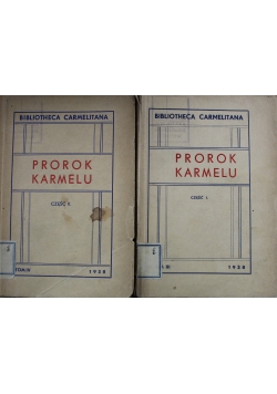 Prorok Karmelu 2 tomy 1938 r.