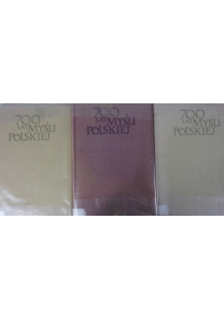 700 lat myśli Polskiej, zestaw 3 książek