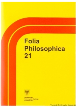 Folia Philisophica 21
