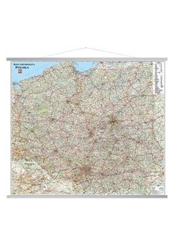Polska. Ścienna mapa samochodowa