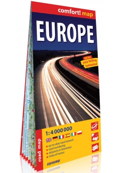 Europa (Europe); laminowana mapa samochodowa 1:4 000 000