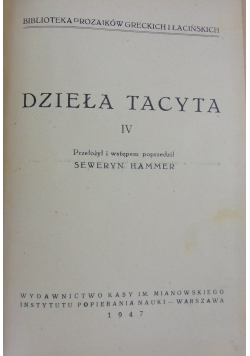 Dzieła Tacyta IV, 1947 r.