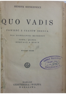 Quo Vadis, 1934 r.
