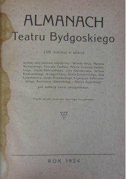 Almanach Teatru Bydgoskiego 1924 r.