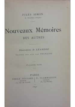 Noveaux Memories des Autres,1891r.