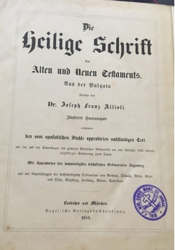 Die Heilige Schrift, 1851 r.