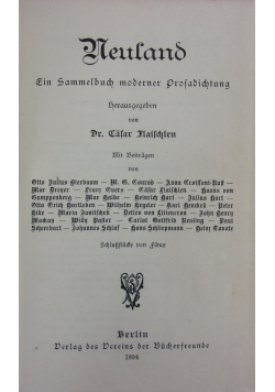 Neuland, 1894r