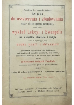 Książka do oświecenia i zbudowania duszy chrześcijańsko-katolickiej , 1894 r.