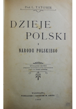 Dzieje Polski i Narodu Polskiego 1906 r.