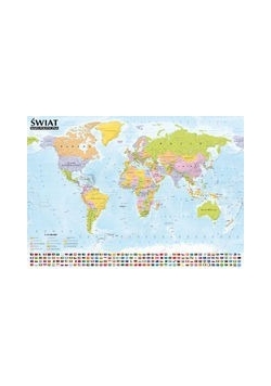 Świat Mapa polityczna i krajobrazowa listwa aluminiowa