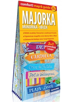 Majorka, Minorka, Ibiza laminowany map&guide XL 2w1: przewodnik i mapa
