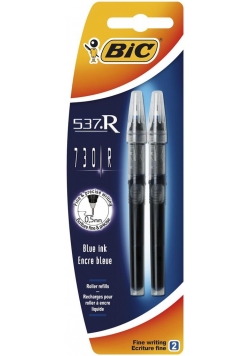 Wkłady do rollerów 0,7mm czarny bls 2szt BIC