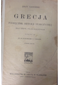 Grecja podręcznik historji starożytnej, 1918 r.