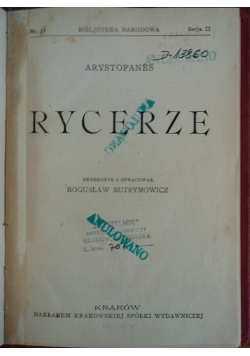 Rycerze, 1921