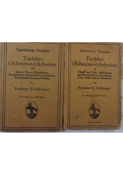 Tischler (Schreiner) Arbeiten, tom II-III ok. 1915 r.