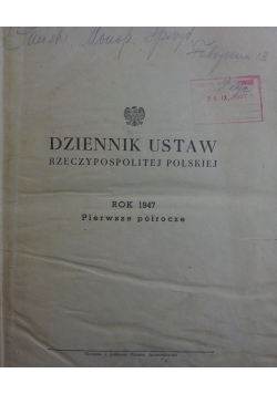 Dziennik ustaw, 1947r.