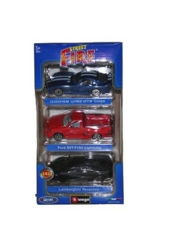 Street fire 3 szt., różne modele 1:43 BBURAGO