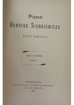 Pisma, tom XXVIII, Listy z Afryki, 1901 r.