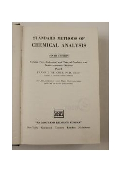 Standard Methods of Chemical Analysis, Tom II