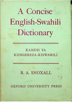 A concise english swahili dictionary